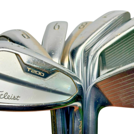 Titleist T200 Iron Set 5-GW AMT Black S300 Stiff Steel0