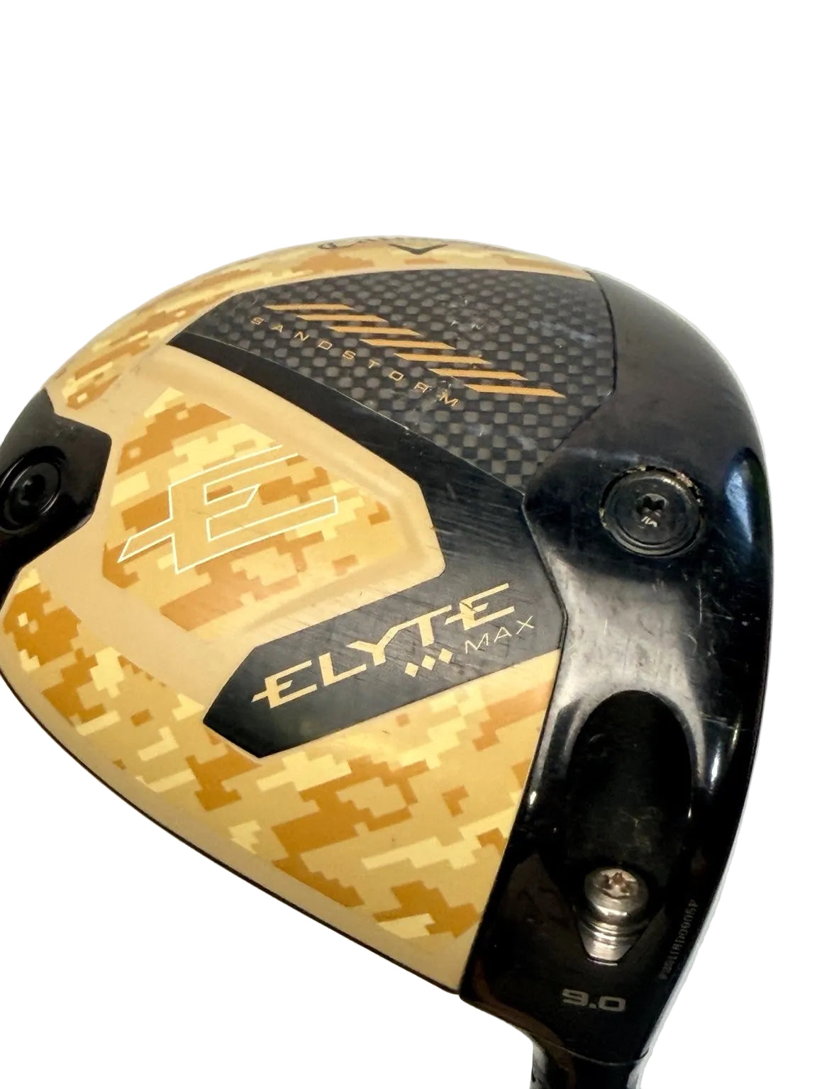 Callaway Elyte Triple Diamond Max Sandstorm driver sole closeup