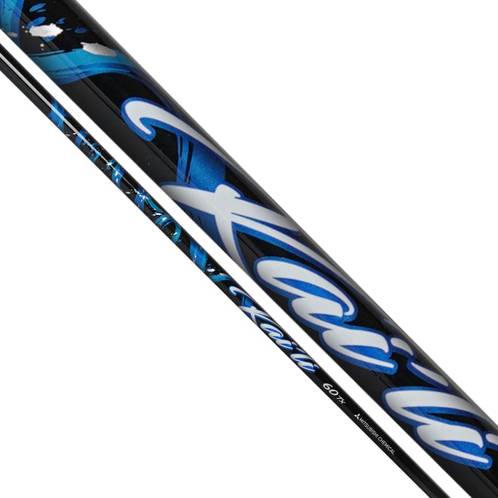 Mitsubishi Kai'li Blue shaft model reference on white background; 60 TX pictured, listing is 70g X-Stiff