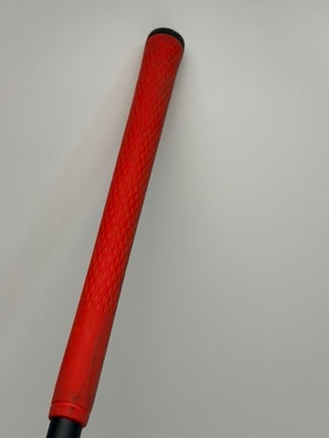 Red textured golf grip