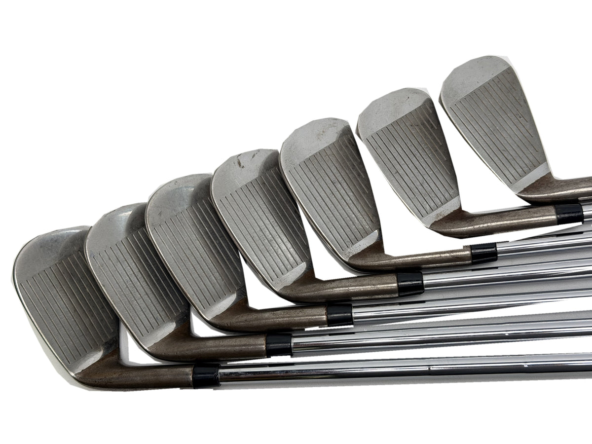 Callaway Apex TCB 2024 Raw Irons 4-10 PW RH DG Tour Issue X100 X-Stiff — club faces white background