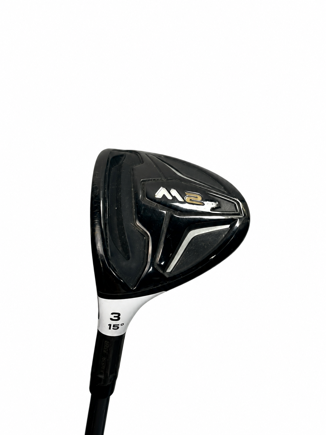 TaylorMade M2 3 wood 15 Matrix OZIK M4 X-Stiff LH used - white background photo 1