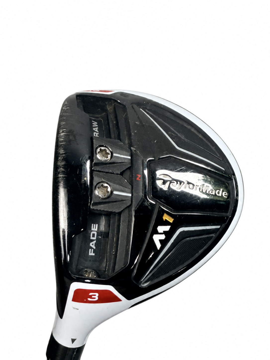 TaylorMade M1 3 wood Kuro Kage 70g Stiff LH used - white background photo 2