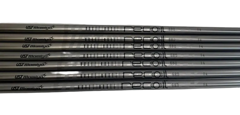 Seven new UST Mamiya Recoil 680 F4 graphite iron shafts