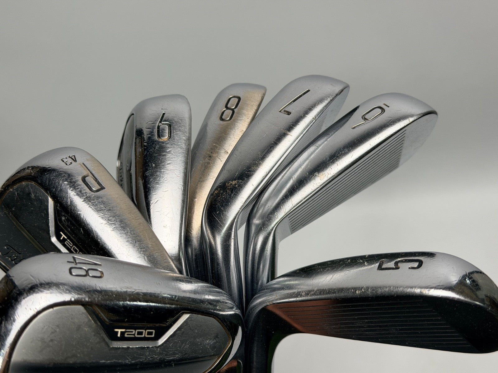 Titleist T200 Iron Set 5-GW AMT Black S300 Stiff Steel2