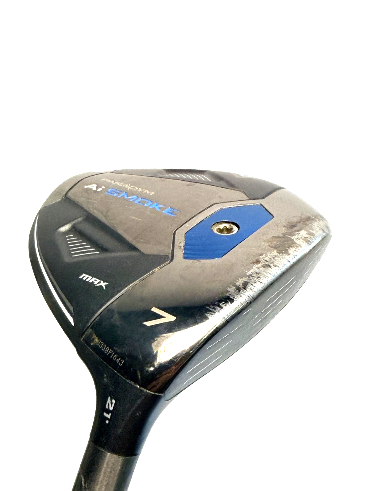 Callaway Ai Smoke Max 7 Wood 21° Cypher Black 50g Regular Flex Fairway Wood0
