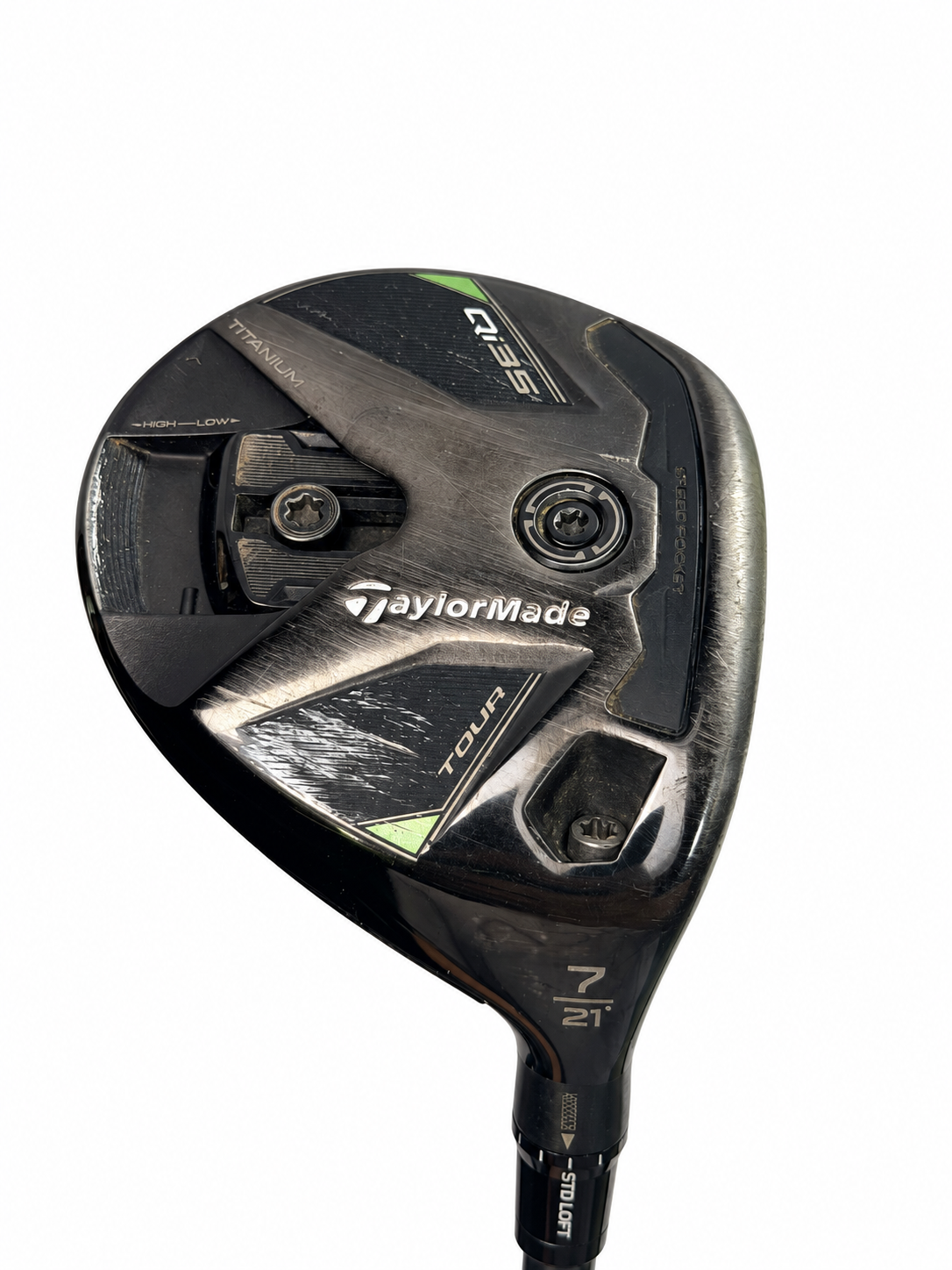 Qi35 Tour sole markings and wear - AI-edited white background