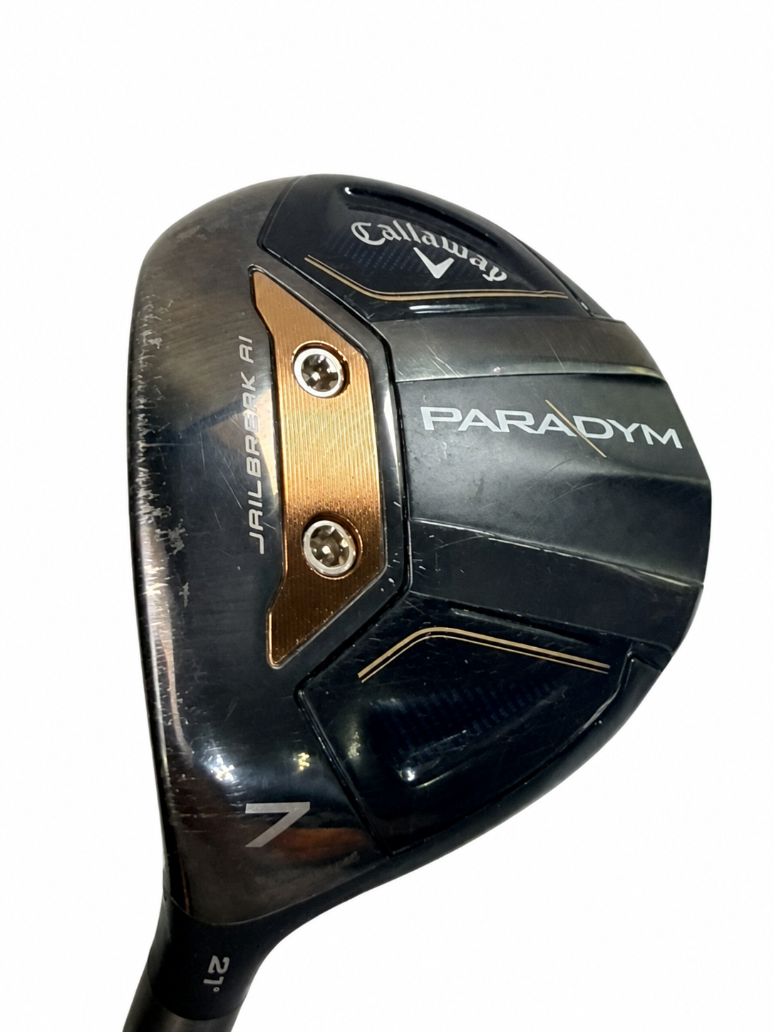 Callaway Paradym 7 wood 21 degrees Ladies - sole close-up white background