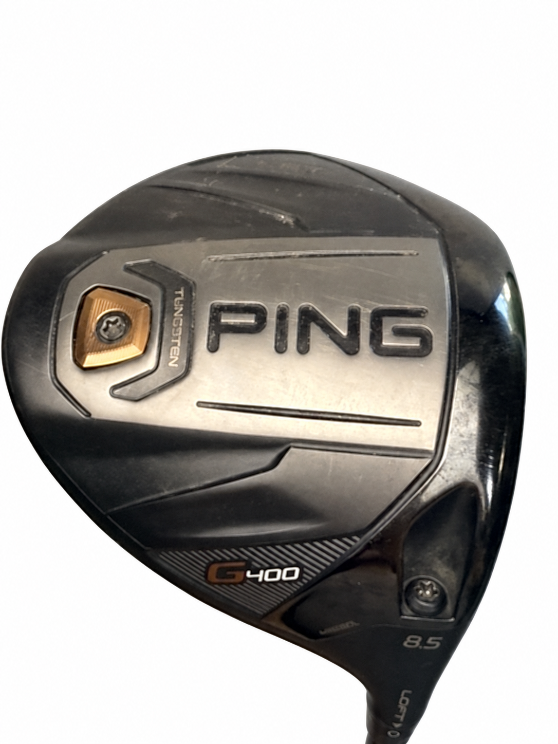 PING G400 LST 8.5 Tensei 1K Black 65 Stiff RH used driver AI-edited white background