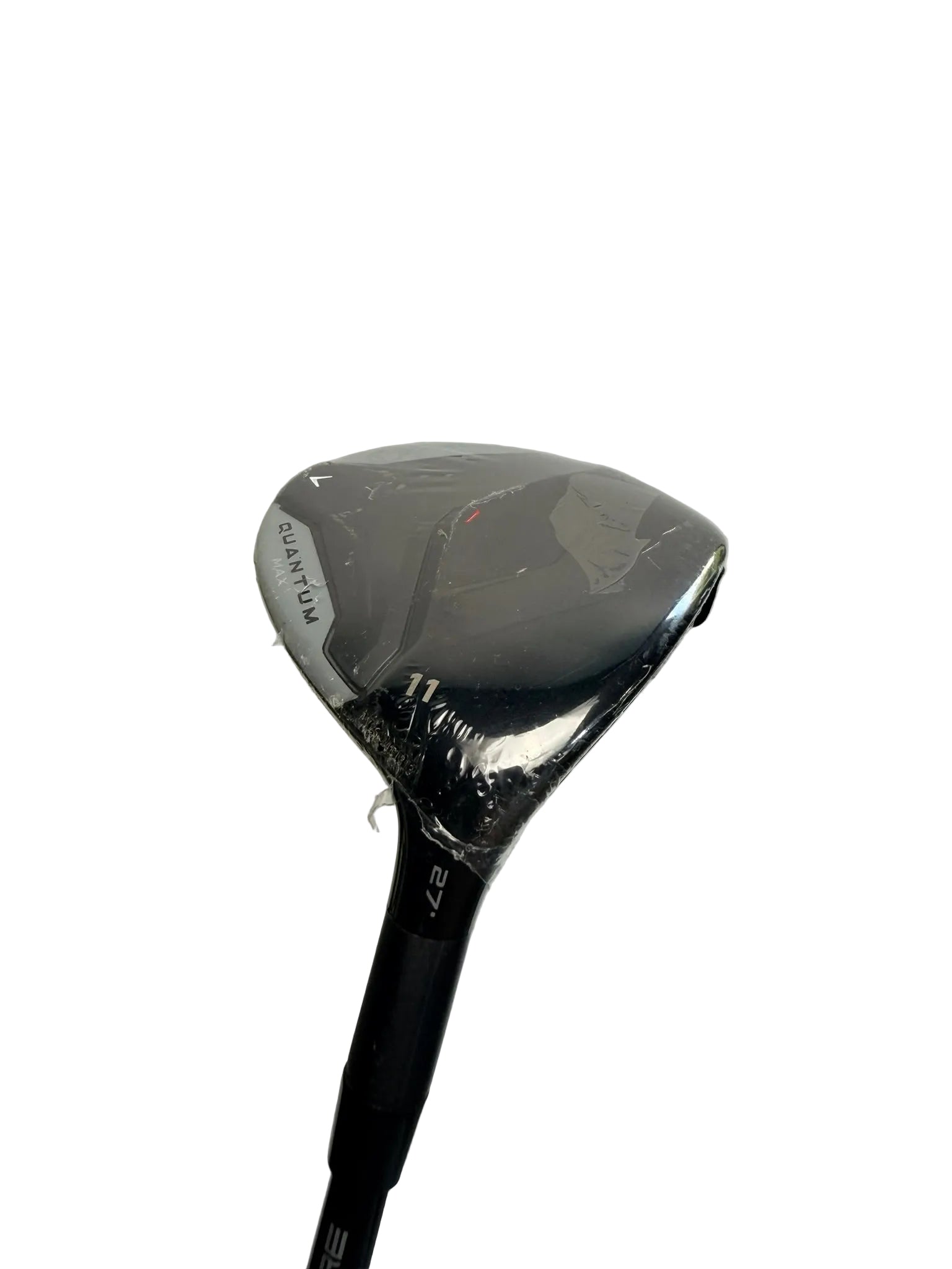 New Callaway Quantum Max 11 wood 27 degree full sole view in factory plastic