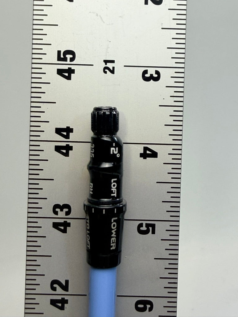 TaylorMade driver adapter and 44.5 inch measurement