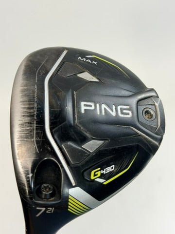PING G430 MAX 7 wood 21 degree sole close-up
