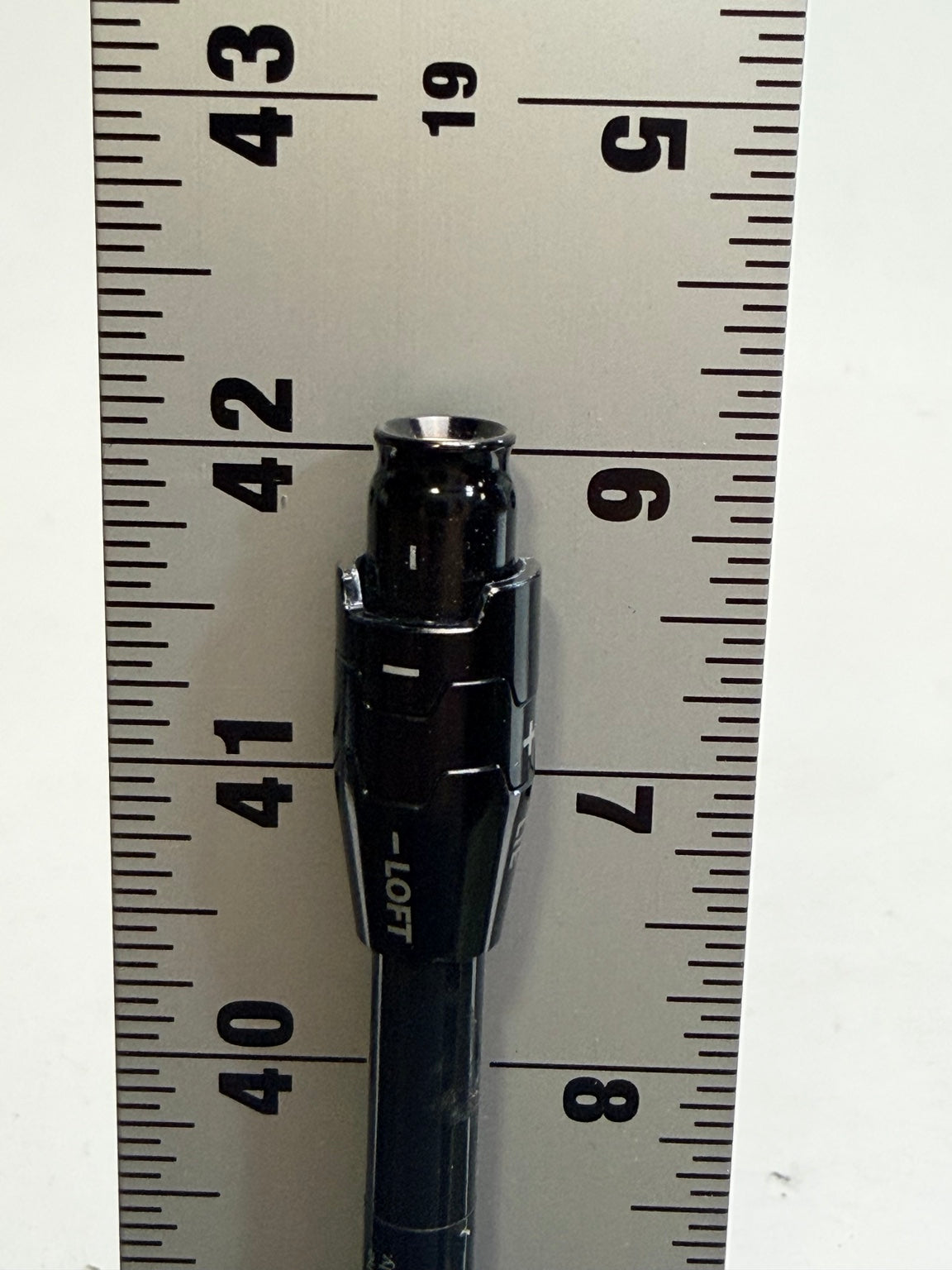 Project X Denali Black 60g 6.5 shaft adapter and ruler photo showing 42 inch length