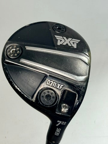 PXG 0311 XF GEN5 7 wood 22 degrees Cypher Fifty 6.0 stiff - original sole close-up