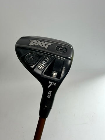 PXG 0341 XF GEN4 7 wood 22 degrees Aldila NVS Orange 45 senior - original sole overview