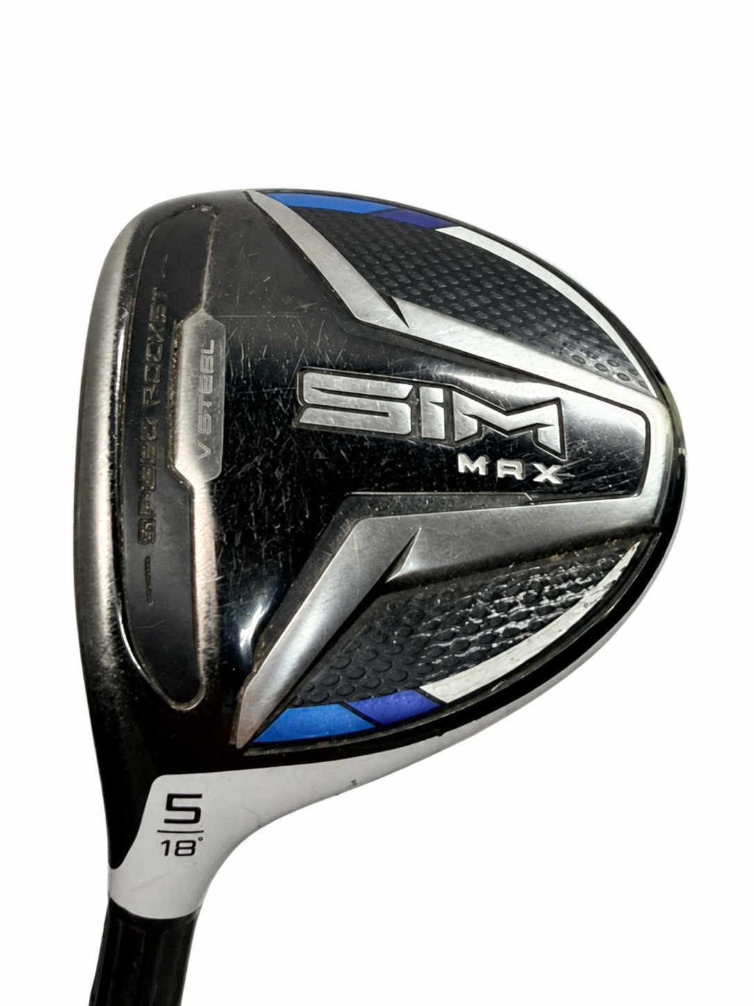 TaylorMade SIM MAX 5 wood 18 HZRDUS Smoke 70g 6.0 LH - white background photo 2
