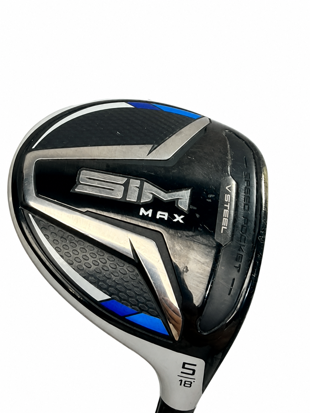 TaylorMade SIM MAX 5 wood 18 EvenFlow Riptide 70g 6.0 RH - white background photo 2