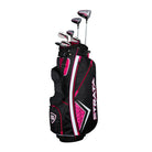 Manufacturer reference image of pink and black women's Strata 11-piece set; handedness selected separately