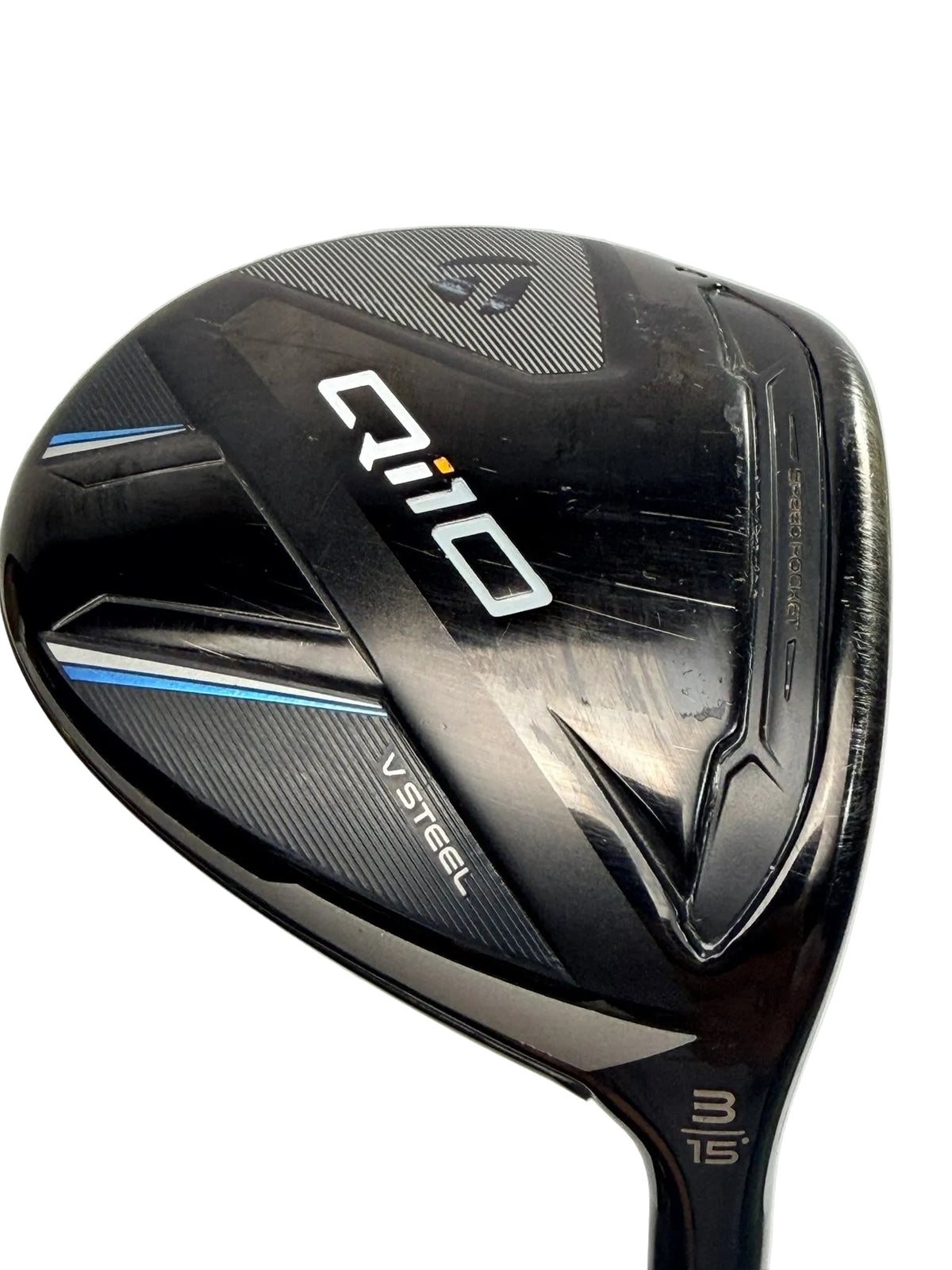 TaylorMade Qi10 3-wood sole condition close-up