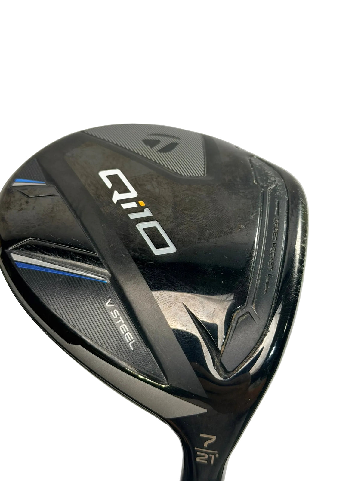 TaylorMade Qi10 7-wood sole condition close-up
