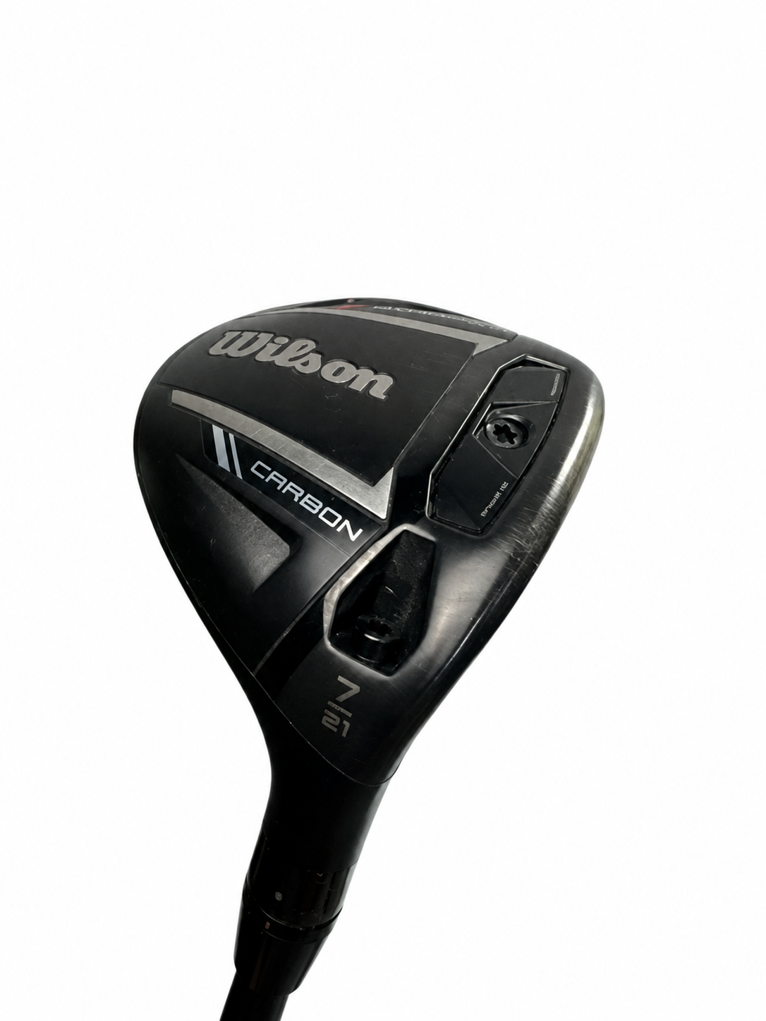 Wilson DYNAPWR Carbon 7 wood 21 degrees Ventus TR Blue 6 stiff - sole overview white background